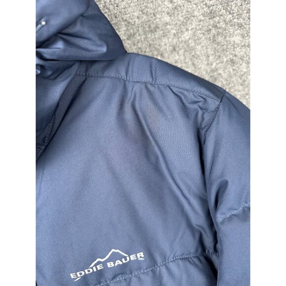 Eddie Bauer Men’s Down Puffer Jacket Winter Parka Full Zip Coat Large Blue - Picture 6 of 14